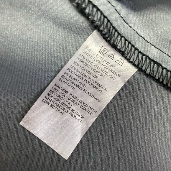 lord & Taylor Black/Gray Long Open Front Blazer Sz M - Picture 6 of 6